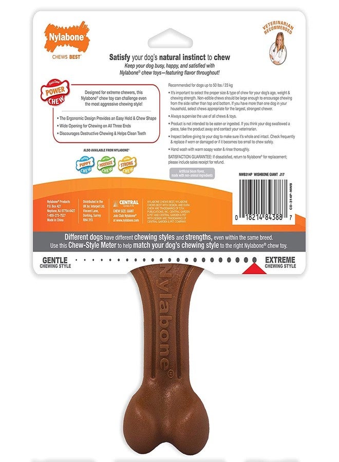 Nylabone 3 Pack of Power Chew Wishbone Chew Dog Toys, Giant, Bison Flavor - Image 2